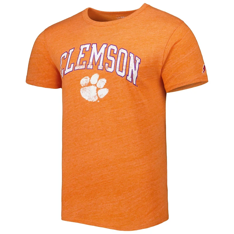 League Collegiate Wear Clemson Tigers 1965 Arch Victory Falls Tri-Blend T-Shirt