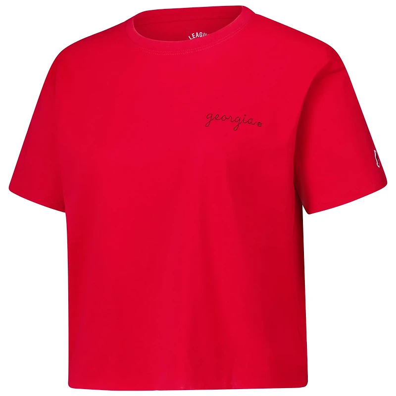 League Collegiate Wear Georgia Bulldogs Clothesline Cotton Midi T-Shirt