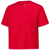 League Collegiate Wear Georgia Bulldogs Clothesline Cotton Midi T-Shirt