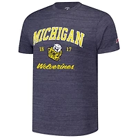 League Collegiate Wear Heather Michigan Wolverines Arch Script Victory Falls Tri-Blend T-Shirt