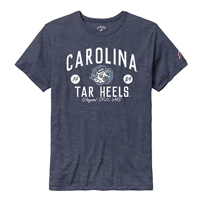 League Collegiate Wear Heather North Carolina Tar Heels Bendy Arch Victory Falls Tri-Blend T-Shirt
