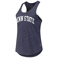 League Collegiate Wear Heather Penn State Nittany Lions Two-Hit Intramural Tri-Blend Scoop Neck Racerback Tank Top