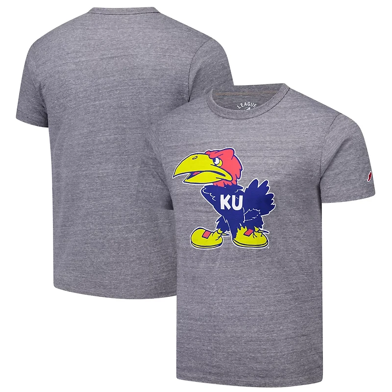 League Collegiate Wear Kansas Jayhawks Victory Falls Tri-Blend T-Shirt