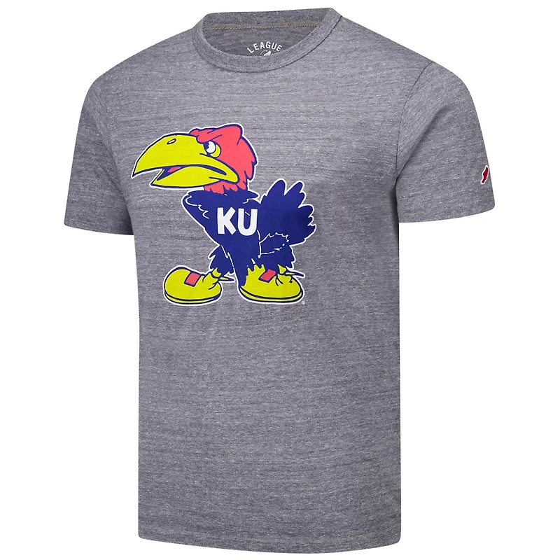 League Collegiate Wear Kansas Jayhawks Victory Falls Tri-Blend T-Shirt