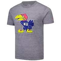 League Collegiate Wear Kansas Jayhawks Victory Falls Tri-Blend T-Shirt