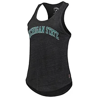 League Collegiate Wear Michigan State Spartans Two-Hit Intramural Tri-Blend Scoop Neck Racerback Tank Top