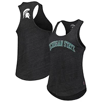League Collegiate Wear Michigan State Spartans Two-Hit Intramural Tri-Blend Scoop Neck Racerback Tank Top