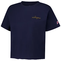 League Collegiate Wear Michigan Wolverines Clothesline Cotton Midi T-Shirt