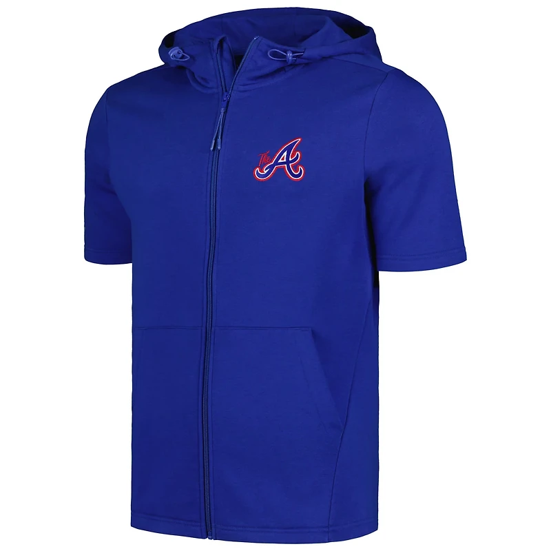 Levelwear Atlanta Braves Recruit Short Sleeve Full-Zip Hoodie