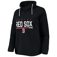 Levelwear Boston Red Sox Vega Funnel Neck Raglan Pullover Sweatshirt