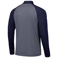 Levelwear Detroit Tigers Charter Striped Raglan Quarter-Zip Top