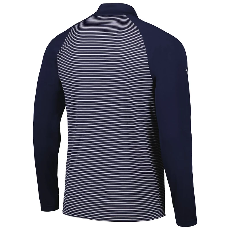 Levelwear Houston Astros Charter Striped Raglan Quarter-Zip Top