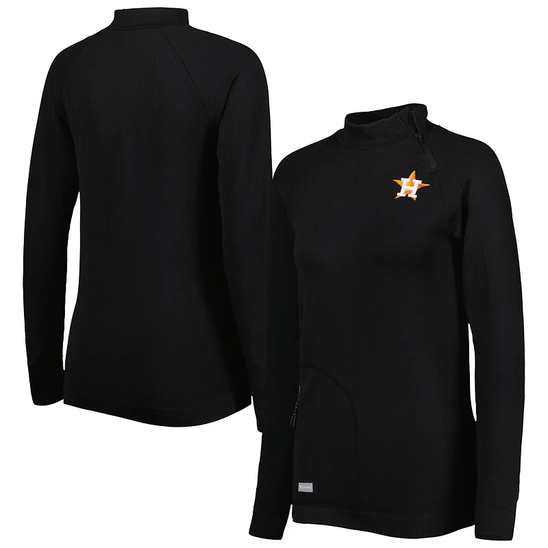 Levelwear Houston Astros Verse Asymmetrical Raglan Tri-Blend Quarter-Zip Jacket