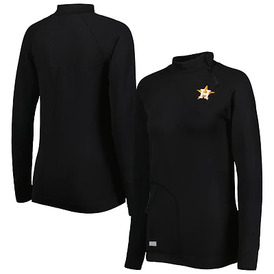Levelwear Houston Astros Verse Asymmetrical Raglan Tri-Blend Quarter-Zip Jacket