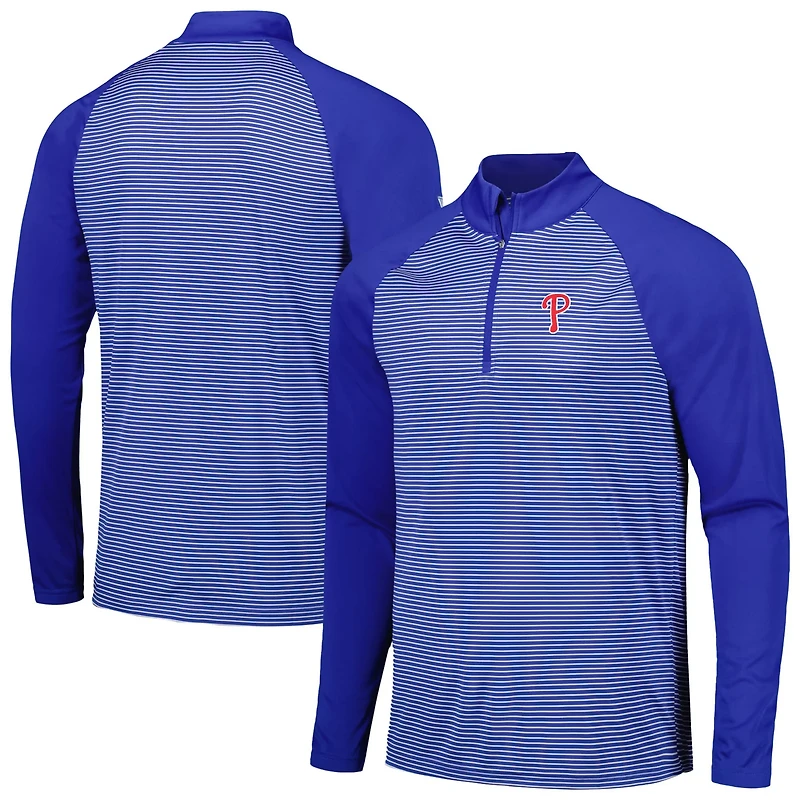 Levelwear Philadelphia Phillies Charter Striped Raglan Quarter-Zip Top