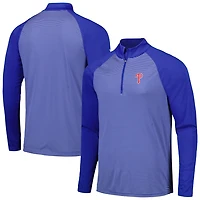 Levelwear Philadelphia Phillies Charter Striped Raglan Quarter-Zip Top