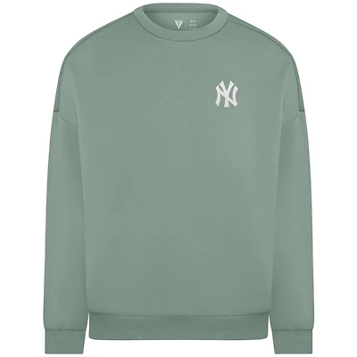 Levelwear Sage New York Yankees Luxe Signature Tri-Blend Pullover Sweatshirt