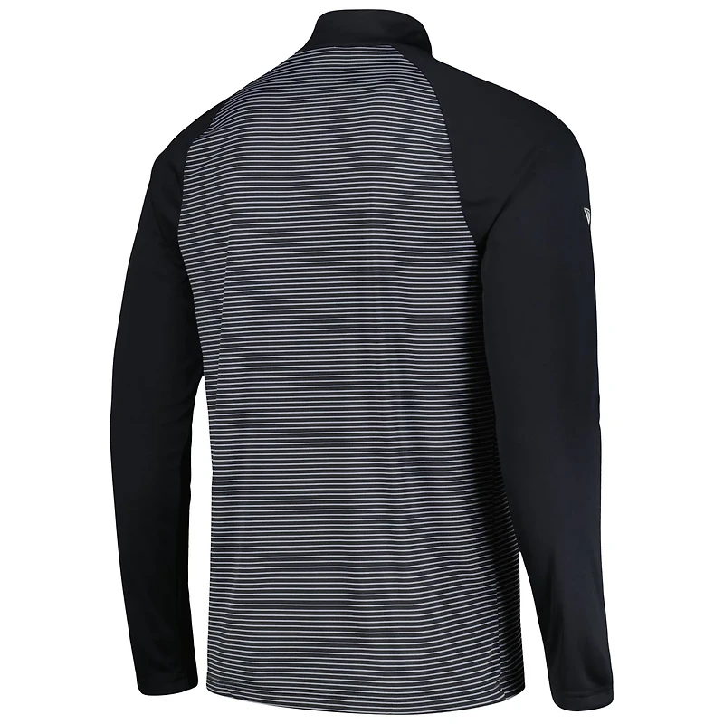 Levelwear San Francisco Giants Charter Striped Raglan Quarter-Zip Top