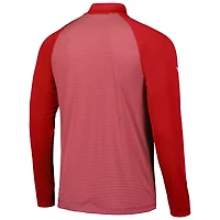 Levelwear St Louis Cardinals Charter Striped Raglan Quarter-Zip Top