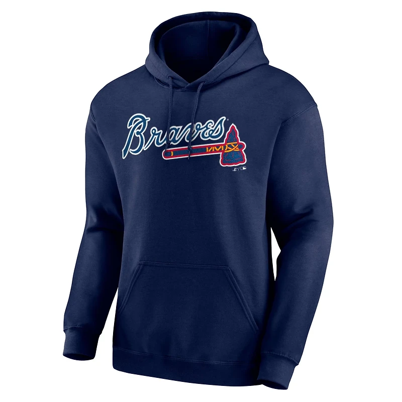 Logo Athletic Atlanta Braves Wordmark Hoodie