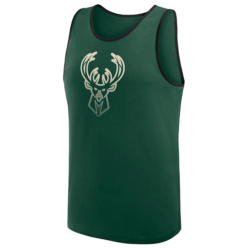 Logo Athletic Hunter Milwaukee Bucks Unmatched Success Tank Top