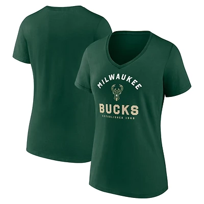 Logo Athletic Hunter Milwaukee Bucks Unrivaled V-Neck T-Shirt