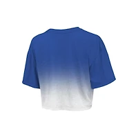 Majestic Threads /White Philadelphia 76ers Repeat Dip-Dye Cropped T-Shirt