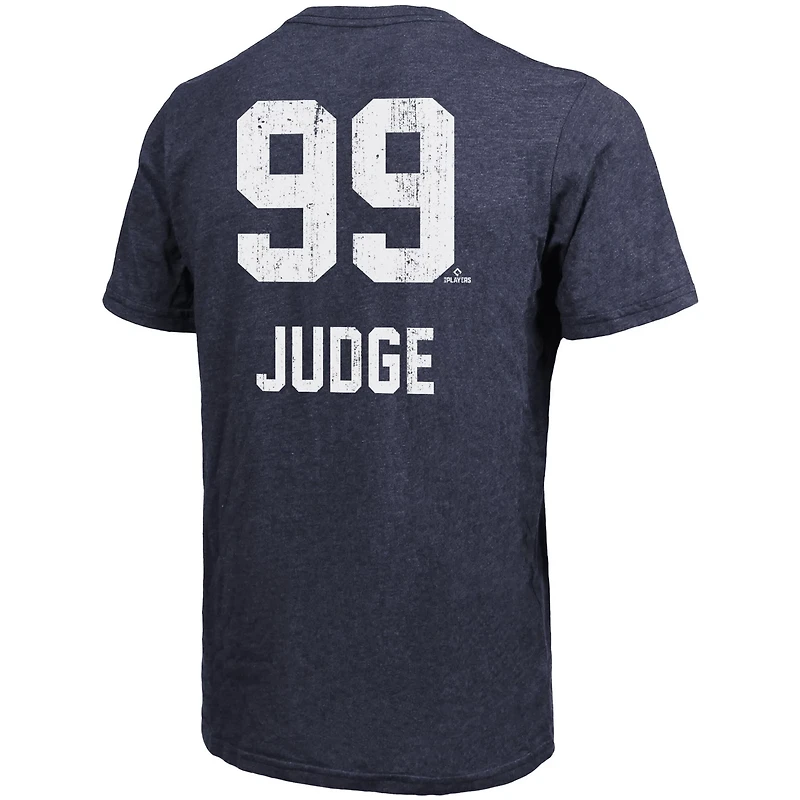 Majestic Threads Aaron Judge New York Yankees Triblend Name  Number T-Shirt