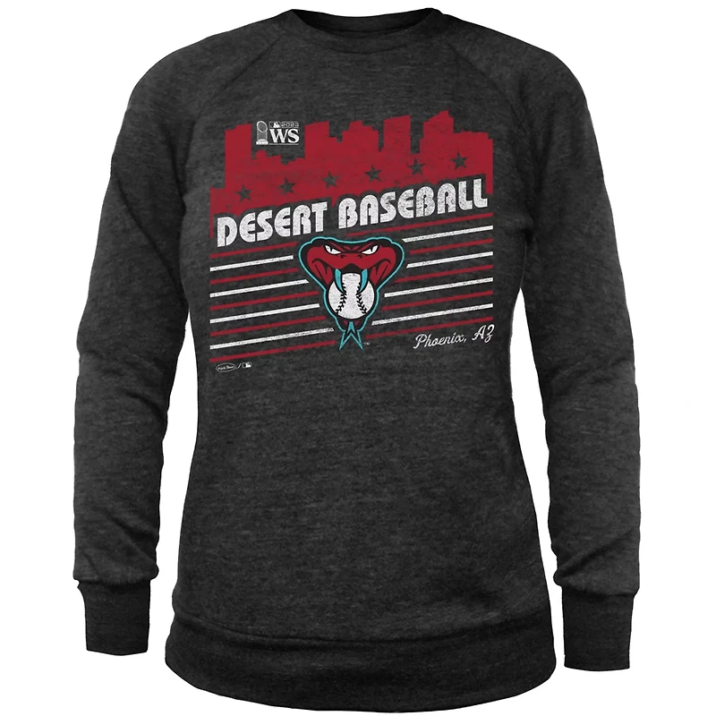 Majestic Threads Arizona Diamondbacks 2023 World Series Local Lines Tri-Blend Pullover Sweatshirt