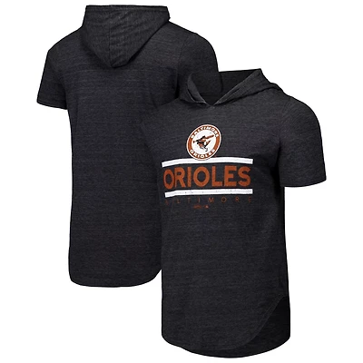 Majestic Threads Baltimore Orioles Tri-Blend Hoodie T-Shirt