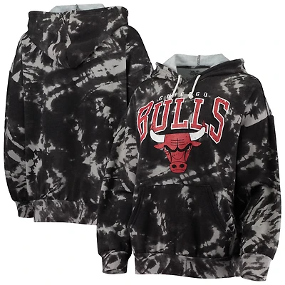 Majestic Threads Chicago Bulls Burble Tie-Dye Tri-Blend Pullover Hoodie