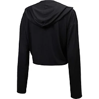 Majestic Threads Chicago Cubs Leopard Cropped Hoodie