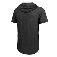 Majestic Threads Heathered Philadelphia 76ers Wordmark Tri-Blend Hoodie T-Shirt