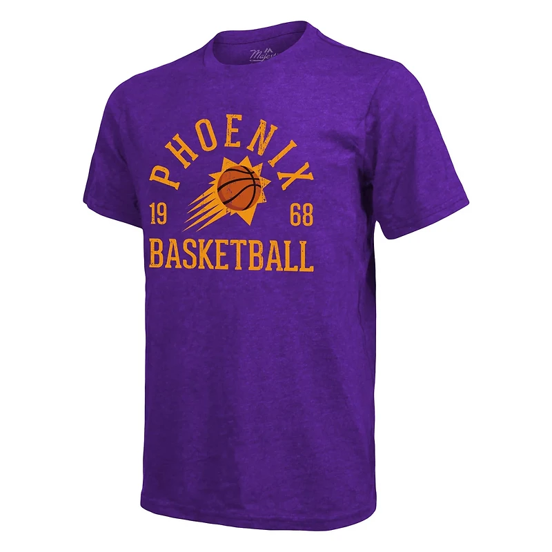 Majestic Threads Heathered Phoenix Suns Ball Hog Tri-Blend T-Shirt