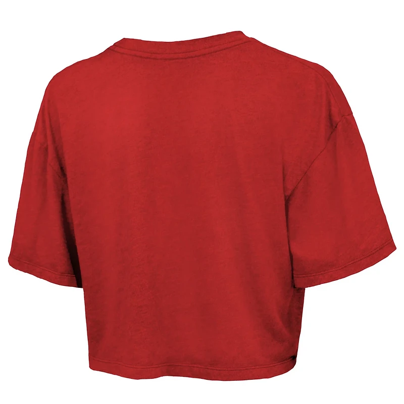 Majestic Threads Indiana Fever Chalk Stripe Boxy Crop Top