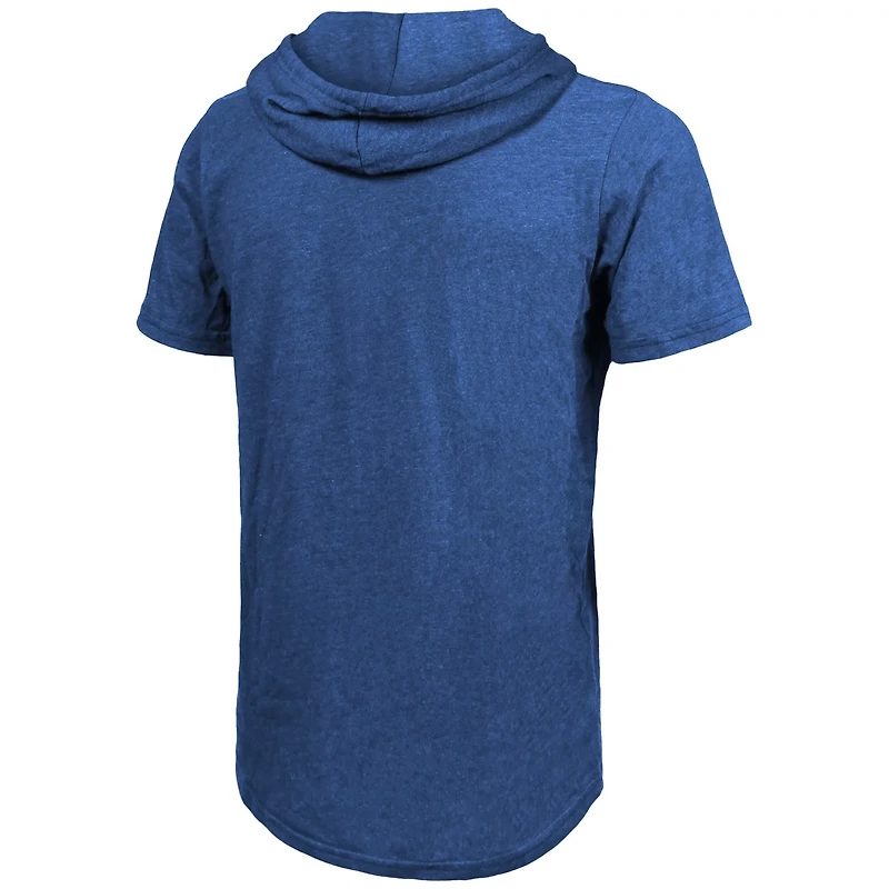 Majestic Threads Los Angeles Dodgers 2024 World Series Champions Tri-Blend Hoodie T-Shirt