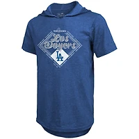 Majestic Threads Los Angeles Dodgers 2024 World Series Champions Tri-Blend Hoodie T-Shirt