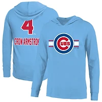 Majestic Threads Pete Crow-Armstrong Light Chicago Cubs Lightweight Name  Number Hoodie
