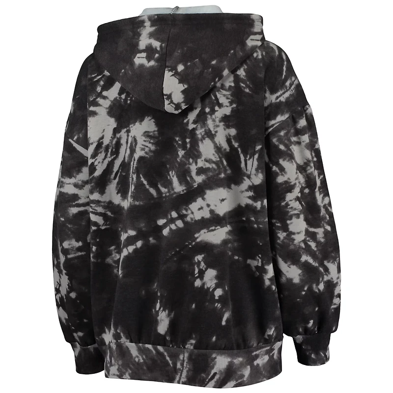 Majestic Threads Philadelphia 76ers Burble Tie-Dye Tri-Blend Pullover Hoodie