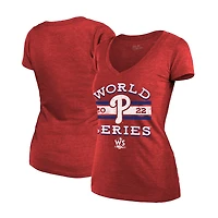 Majestic Threads Philadelphia Phillies 2022 World Series Modest V-Neck T-Shirt