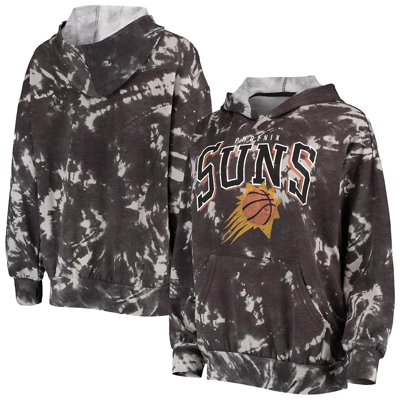 Majestic Threads Phoenix Suns Burble Tie-Dye Tri-Blend Pullover Hoodie