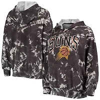 Majestic Threads Phoenix Suns Burble Tie-Dye Tri-Blend Pullover Hoodie