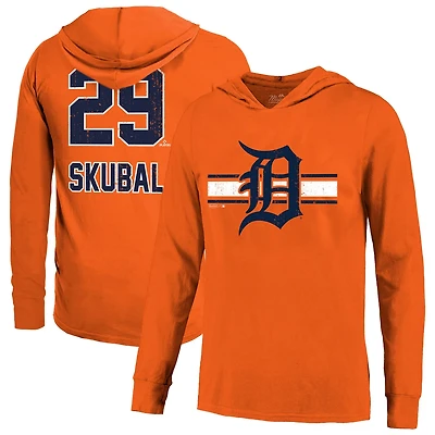 Majestic Threads Tarik Skubal Detroit Tigers Lightweight Name Number Hoodie