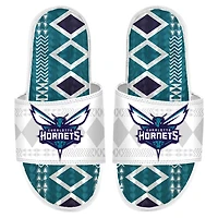 Men's ISlide Charlotte Hornets Shooting Touch Rwanda Pattern Gel Slide Sandals