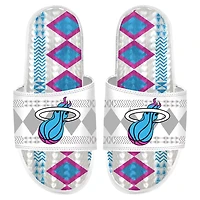 Men's ISlide Miami Heat Shooting Touch Rwanda Pattern Gel Slide Sandals