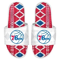 Men's ISlide Philadelphia 76ers Shooting Touch Rwanda Pattern Gel Slide Sandals