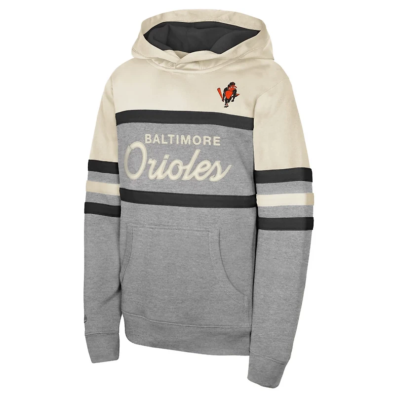 Men's Mitchell  Ness Baltimore Orioles Head Coach Pullover Hoodie