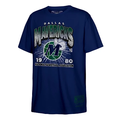 Men's Mitchell  Ness Dallas Mavericks Hardwood Classics Vintage Hoopster T-Shirt
