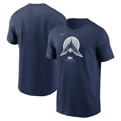 Men's Nike Navy Minnesota Twins 2024 City Connect Large Logo T-Shirt