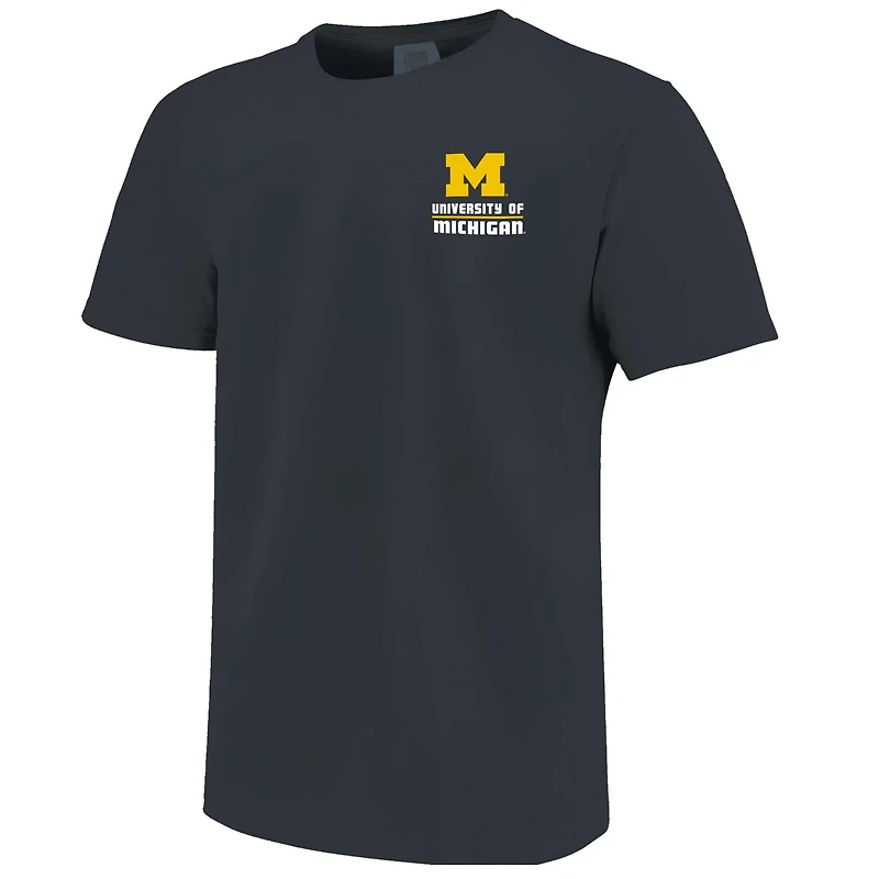 Michigan Wolverines Striped Campus Skyline T-Shirt